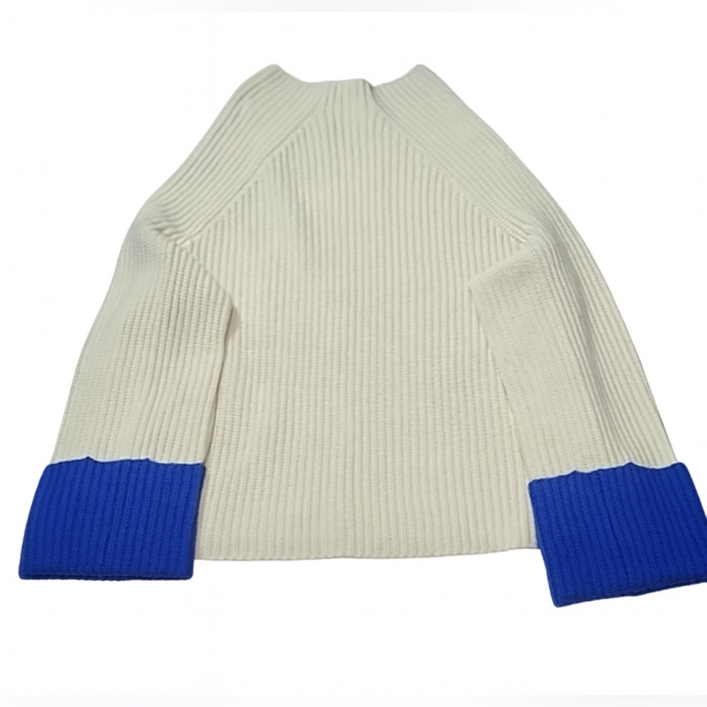 Tory Sport Tory Burch Chunky Merino Ribbed Mockneck Sweater